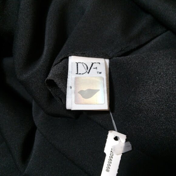 DIANE VON FURSTENBERG | NWT Sheer Silk Chiffon Black Mini Fleurette Dress 2 - Picture 11 of 15